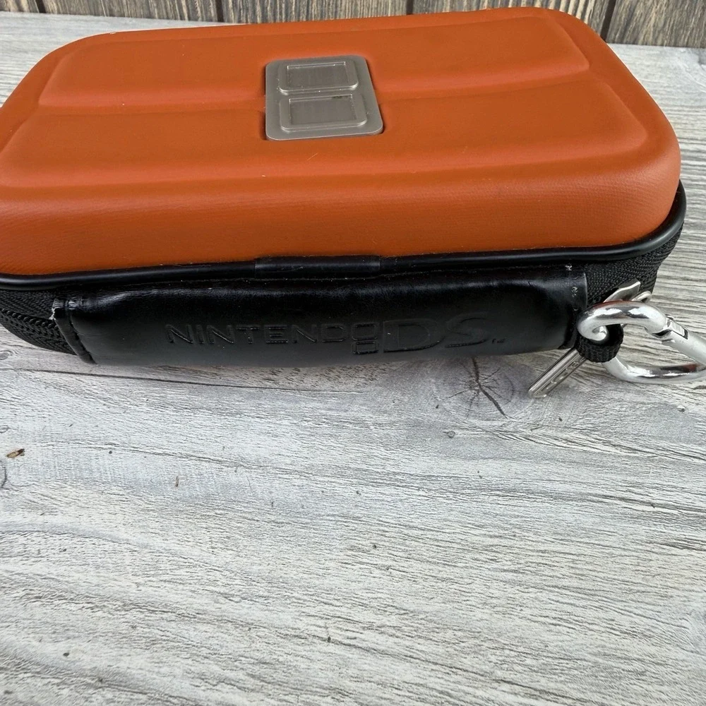 Nintendo DS Orange Black Protective Carrying Case Lite DSi 3DS Travel